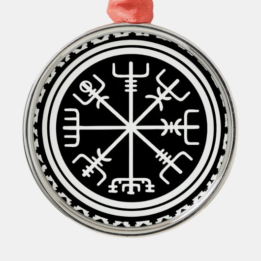 Viking Vegvisir Nautical Compass Metalen Ornament (Voorkant)
