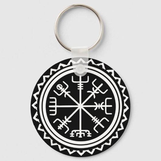 Viking Vegvisir Nautical Compass Sleutelhanger (Voorkant)