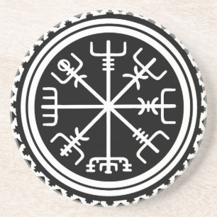 Viking Vegvisir Nautical Compass Zandsteen Onderzetter