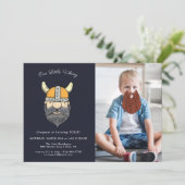 Viking Verjaardagsfeestje | Leuk Baard op Foto (Staand voorkant)