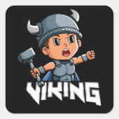 Viking Vierkante Sticker (Voorkant)