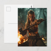 Viking vrouw kracht en elegantie briefkaart (Voorkant / Achterkant)