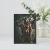 Viking vrouw kracht en elegantie briefkaart (Staand voorkant)