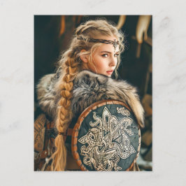 Viking vrouwen echo's van moed briefkaart