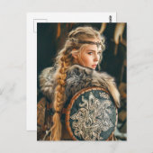 Viking vrouwen echo's van moed briefkaart (Voorkant / Achterkant)
