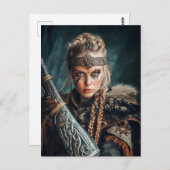 Viking vrouwen in traditionele kleding briefkaart (Voorkant / Achterkant)