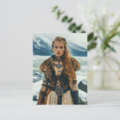 Viking vrouwen tijdloze krijgers briefkaart (Staand voorkant)
