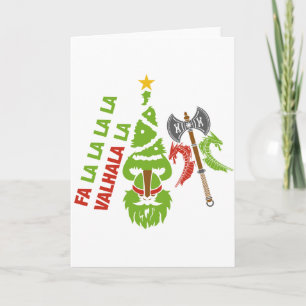 Viking Walhalla Kerstvakantie Feestdagen Kaart