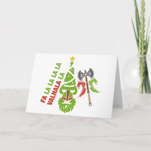 Viking Walhalla Kerstvakantie Feestdagen Kaart