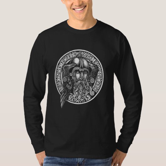 Viking Walhalla Odin Thor Hamer Noorman T-shirt (Voorkant)