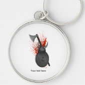 Viking wapens van oorlog en bloedspatten sleutelhanger (Voorkant)