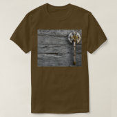 Viking War Ax against Silver Wood Limited Edition T-shirt (Design voorkant)