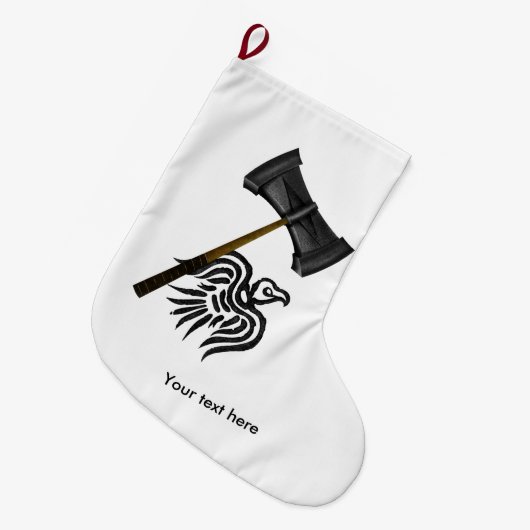 Viking War Hammer Thor Grote Kerstsok (Voorkant (Hangend))