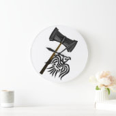 Viking War Hammer Thor Mythology Grote Klok (Huis)