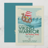 Viking Warrior Birthday Uitnodiging (Voorkant / Achterkant)