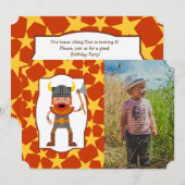 Viking Warrior Boy Birthday Party fotouitnodiging Kaart (Voorkant / Achterkant)