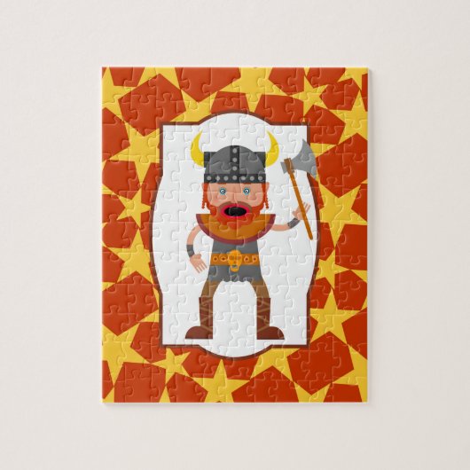 Viking Warrior Boy Birthday Party Legpuzzel (Verticaal)