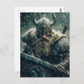 Viking Warrior Briefkaart (Voorkant / Achterkant)