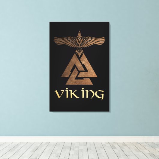 Viking Warrior Canvas Afdruk (Insitu (Houten vloer))