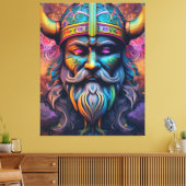 Viking Warrior Canvas Print (Insitu (Woonkamer))