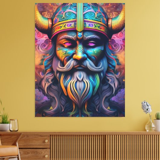 Viking Warrior Canvas Print (Insitu (Woonkamer))