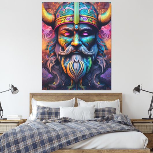 Viking Warrior Canvas Print (Insitu (Slaapkamer))