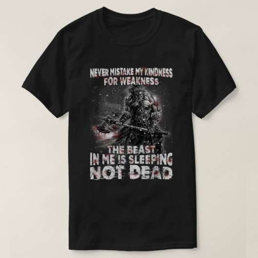 Viking Warrior doet nooit mijn schuld voor de zwak T-shirt (Design voorkant)