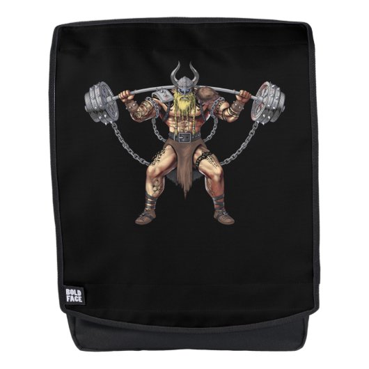 Viking Warrior Fitness Weight Lifting Rugtassen (Voorkant)