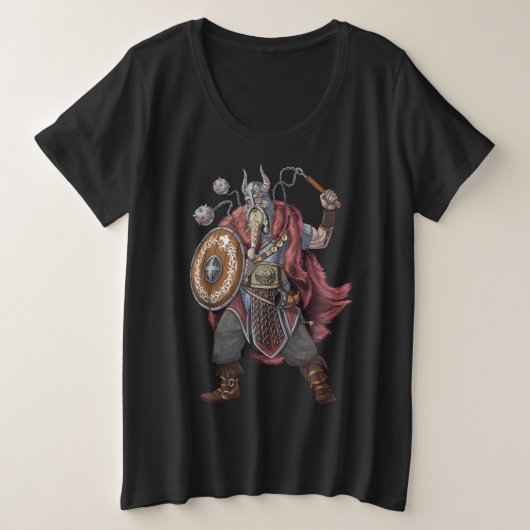 Viking Warrior Grote Maat T-shirt (Design voorkant)