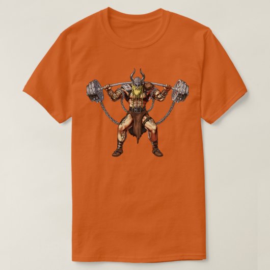 Viking Warrior Gym Bodybuilder T-shirt (Design voorkant)