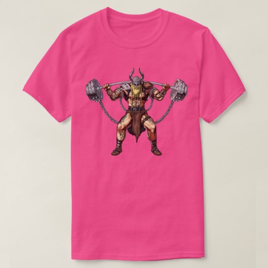 Viking Warrior Gym Bodybuilder T-shirt (Design voorkant)