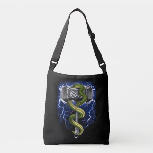 Viking Warrior Hammer Crossbody Tas (Voorkant)