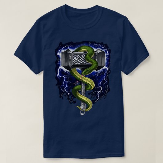 Viking Warrior Hammer T-shirt (Design voorkant)