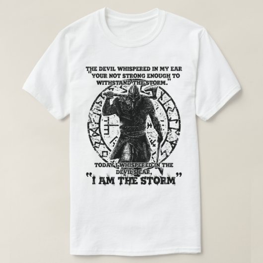 Viking Warrior ik ben het Storm T-shirt (Design voorkant)