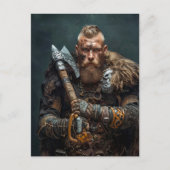 Viking Warrior in Authentic Attire Briefkaart (Voorkant)