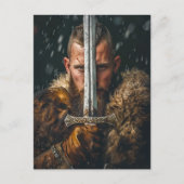 Viking Warrior in Authentic Attire Briefkaart (Voorkant)