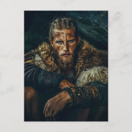 Viking Warrior in Authentic Attire Briefkaart