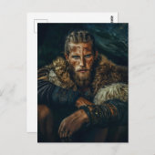 Viking Warrior in Authentic Attire Briefkaart (Voorkant / Achterkant)