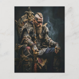Viking Warrior in Authentic Attire Briefkaart