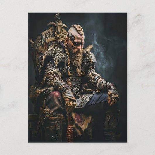 Viking Warrior in Authentic Attire Briefkaart (Voorkant)