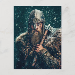 Viking Warrior in Authentic Attire Briefkaart