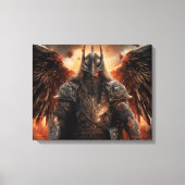 Viking Warrior Knight - Uitgerekte canvas Print (Voorkant)