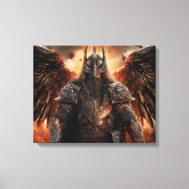 Viking Warrior Knight - Uitgerekte canvas Print