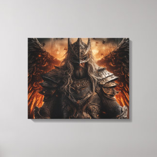 Viking Warrior Knight - Uitgerekte canvas Print
