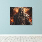 Viking Warrior Knight - Uitgerekte canvas Print (Insitu (Houten vloer))