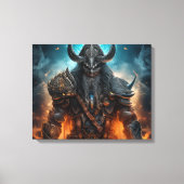 Viking Warrior Knight - Uitgerekte canvas Print (Voorkant)