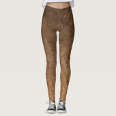 Viking Warrior Leather Print Leggings (Voorkant)