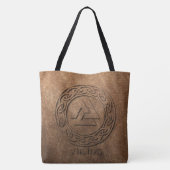 Viking Warrior Leather Print Tote Bag (Achterkant)
