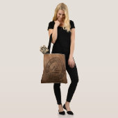Viking Warrior Leather Print Tote Bag (Op model)
