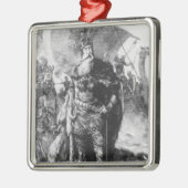 Viking Warrior Metalen Ornament (Links)